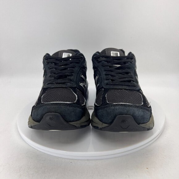 New Balance 990 Women Size 8.5 W990BK5 Black Suede Silver Low Top Running Shoes - Picture 2 of 14